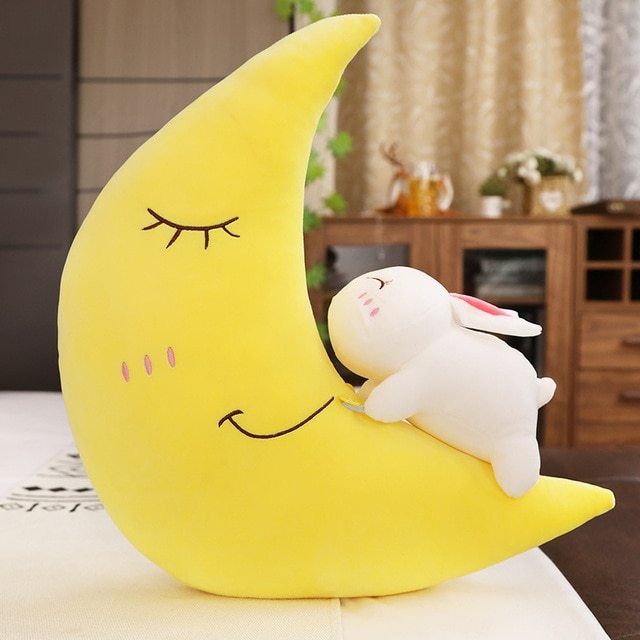 Moon Star Pillow Cute Super Cute Plush Toy