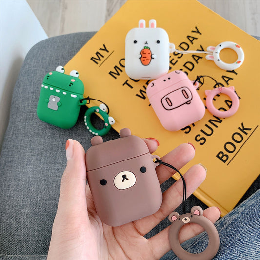 Cute white rabbit earphone shell