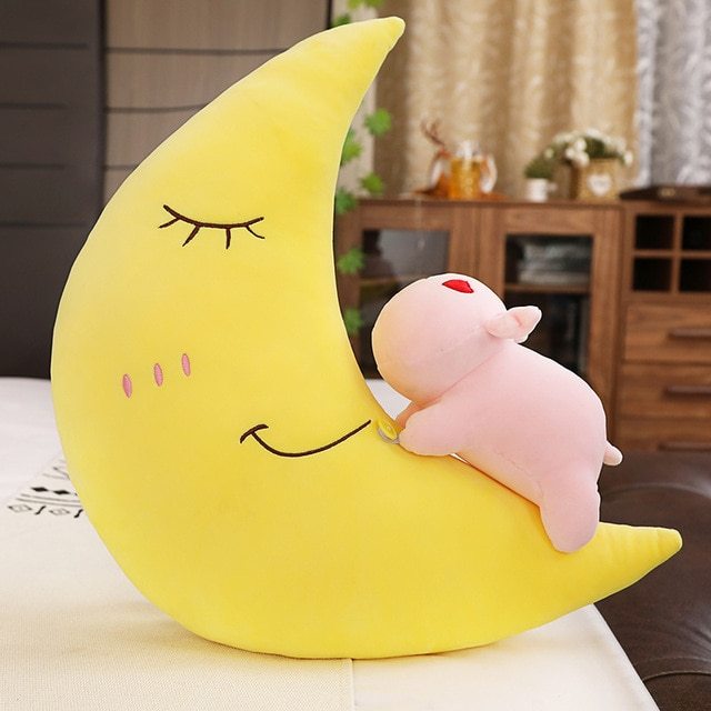 Moon Star Pillow Cute Super Cute Plush Toy