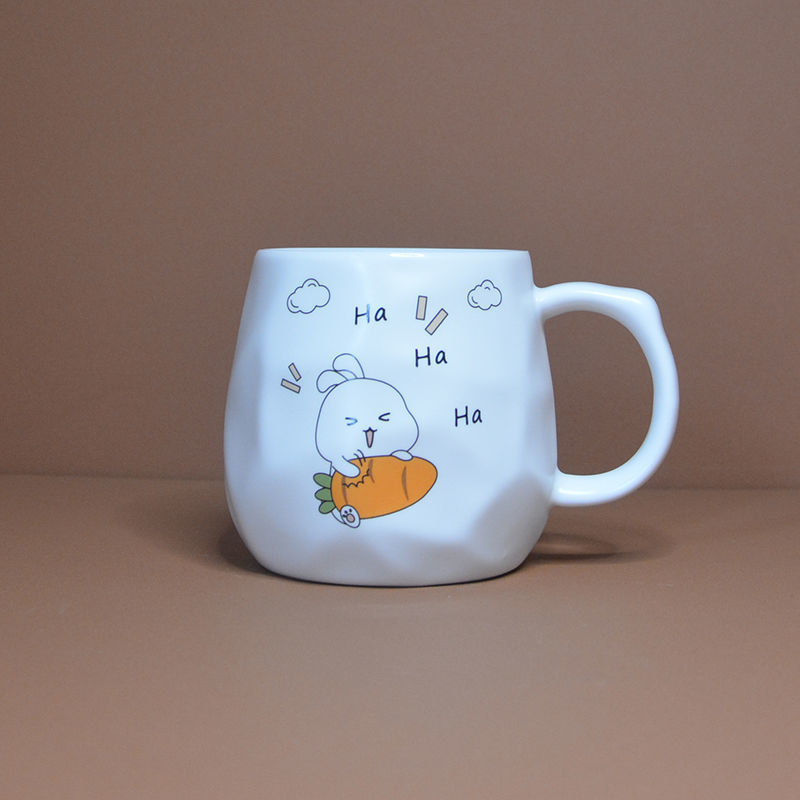 Cartoon With Lid Spoon Cute And Cute Ceramic Mug