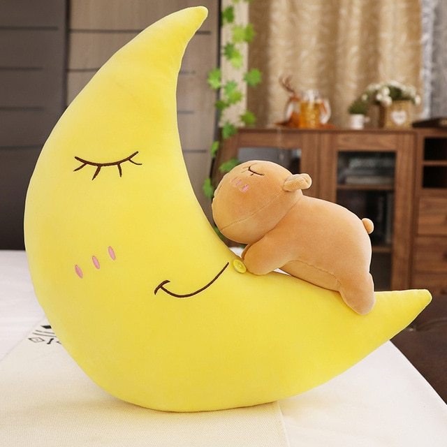 Moon Star Pillow Cute Super Cute Plush Toy