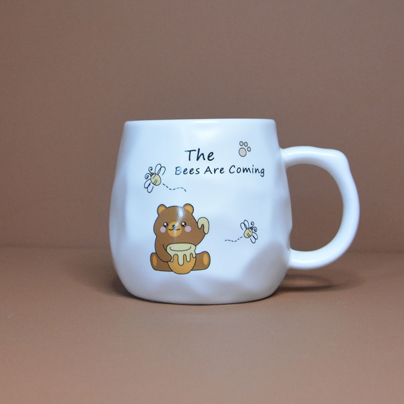 Cartoon With Lid Spoon Cute And Cute Ceramic Mug