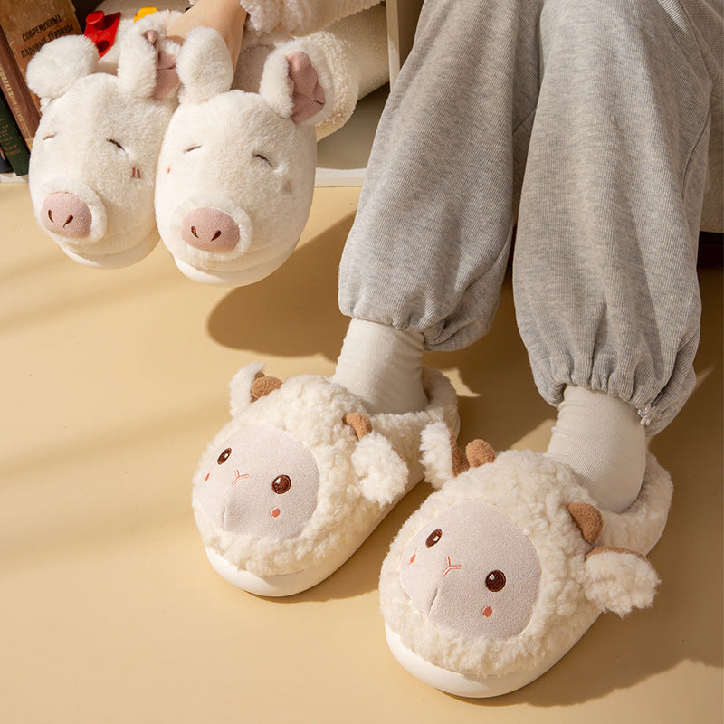 Cute Cartoon Home Cotton Slippers